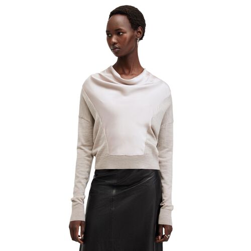 AllSaints Myra Cowl Neck Merino Wool Jumper